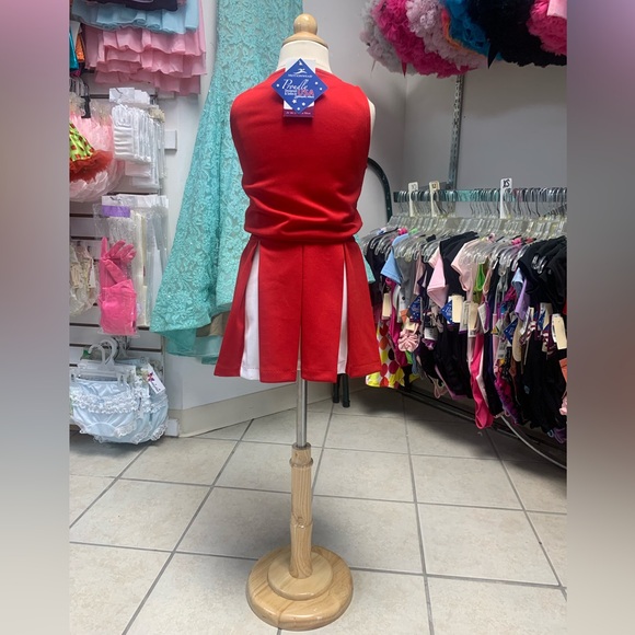 Size 6, 8 or 12 Rattlers Red Cheerleader cheerleading Uniform Jumper Dress NWT - Picture 4 of 4